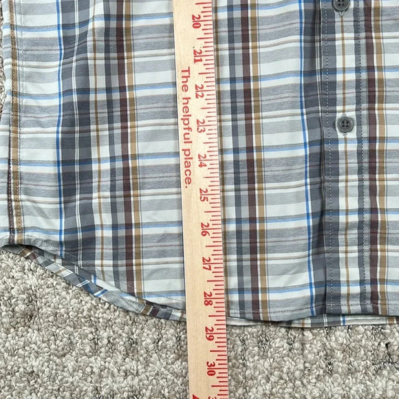 Marmot Short Sleeve Plaid Button Up Shirt Outdoor Hiking Camping Casual Summer - Picture 8 of 11